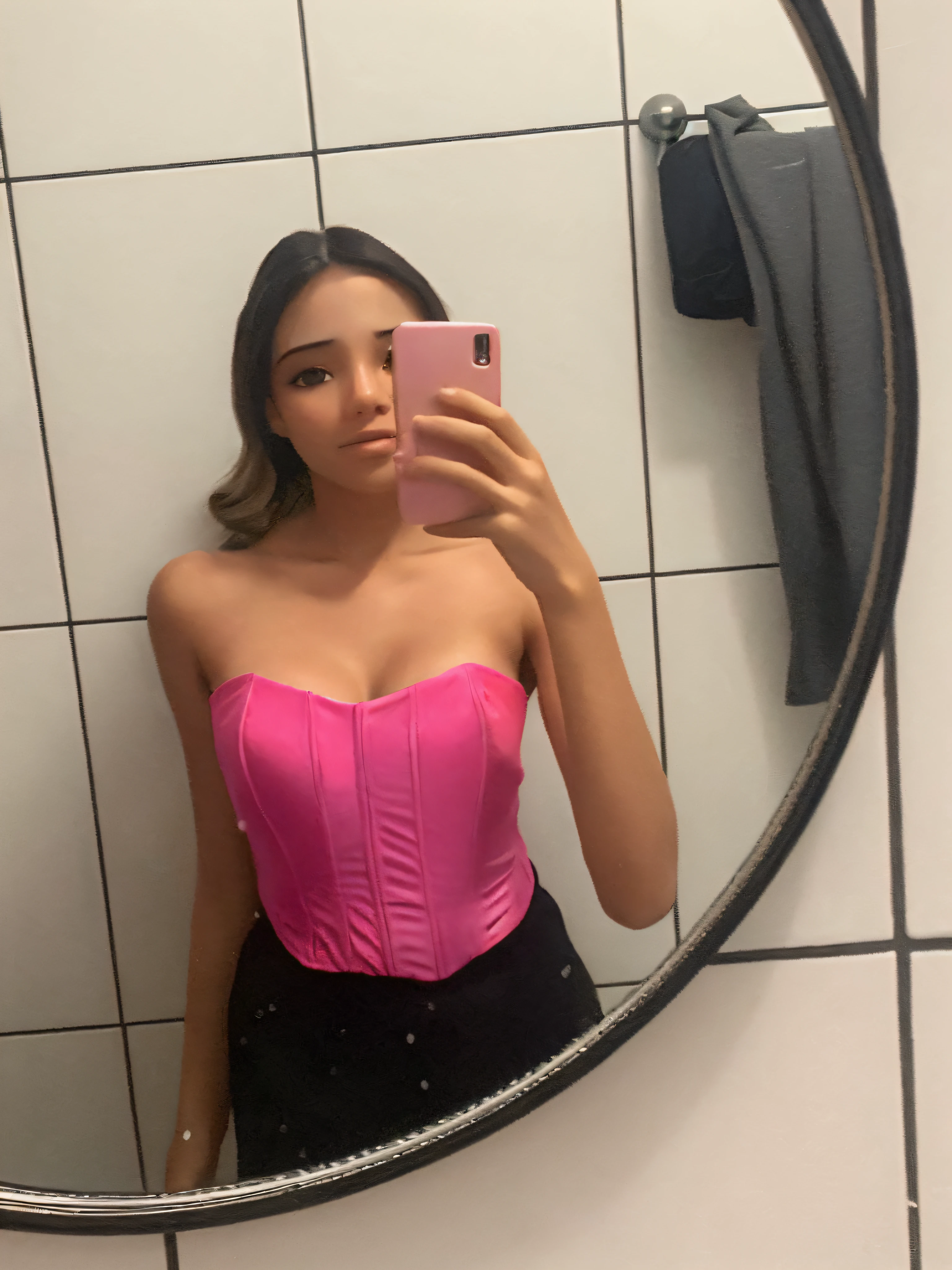 Melhor qualidade, obra-prima, ultra alta res, (fotorrealista: 1.4), foto crua, 1girl, cabelo castanhos, olhos castanhos, olhos e rosto detalhados.