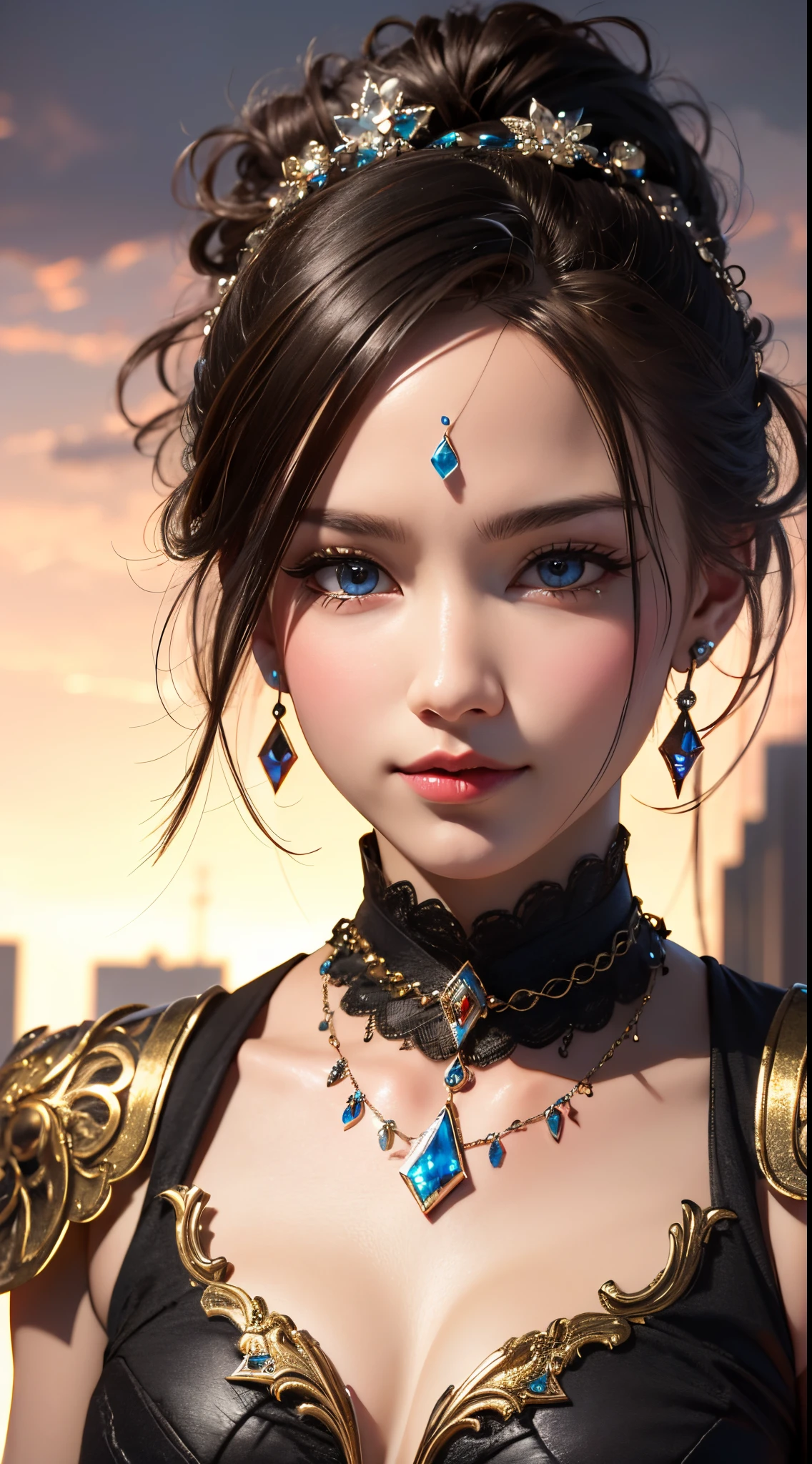 eye reflection, musical note hair ornament, UHD, retina, masterpiece, ccurate, anatomically correct, textured skin, super detail, high details, high quality, best quality, highres, 1080P, HD, 4K, 8k, 16k