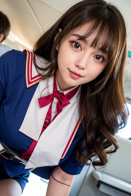 (Best-quality, Masterpiece, Ultra-High-Resolution, (Photorealistic:1.4), Raw Photo, depth of field, professional lighting, perfect anatomy, extremely details), 1girl, 15-years-old, the most famous Japanese idol, sitting on train, ((wearing Japanese high-school uniform)), looking at viewer, ((get sexual-excited, feeling very strong sexual arousal):1.1), (((extremely cute orgasms-face, extremely cute and extremely big orgasms-eyes, extremely beautiful orgasms skins, orgasm-pose))), extremely cute hair, extremely cute long-eyelashes, extremely cute lips, extremely cute body,