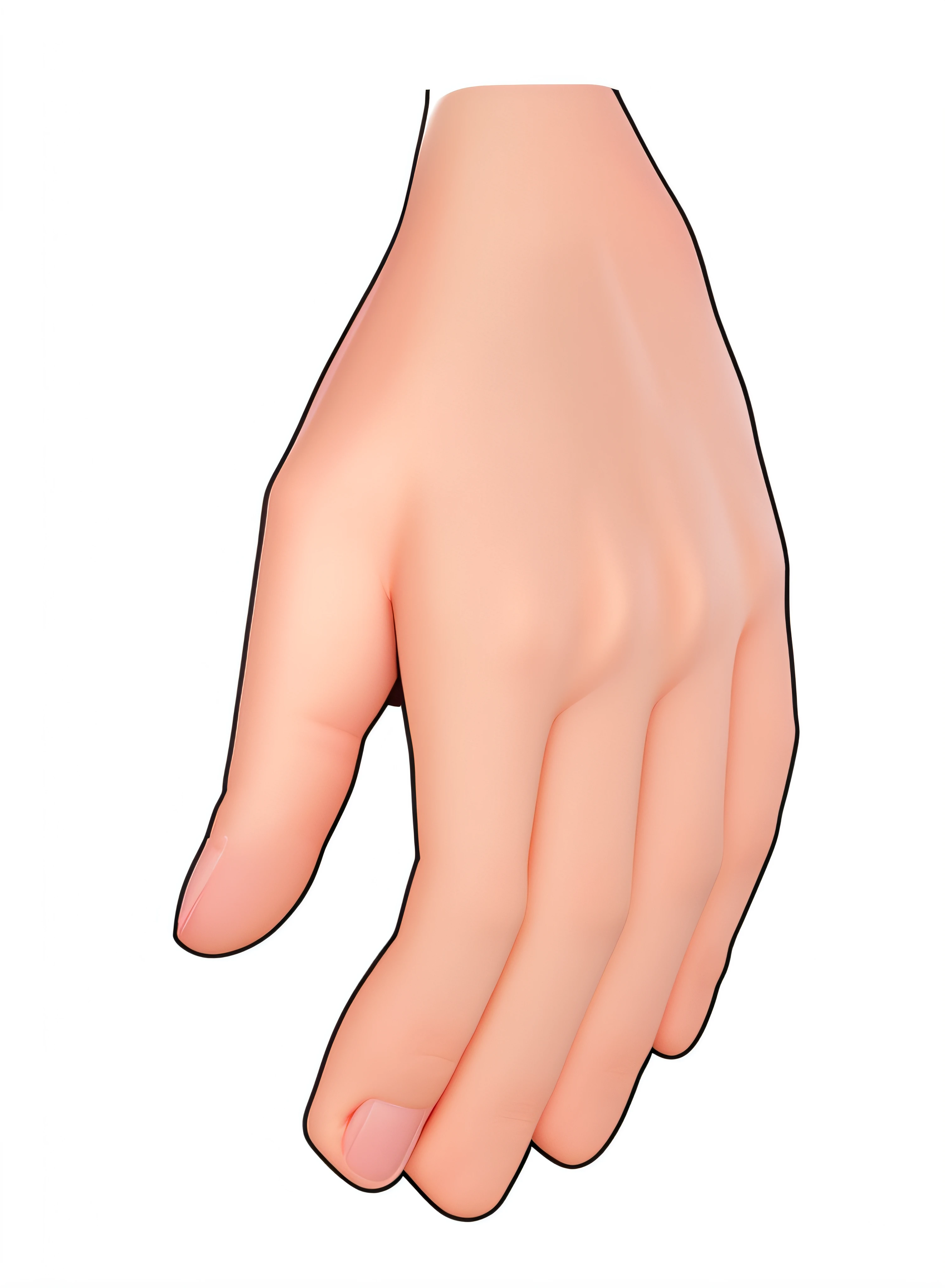 8K Ultra HD highly detailed super realistic, cartoon of a hand man with a pink glove on it is pointing to the left, hand gesture, corrected hand, human hand, open hand, bump in form of hand, simpe hands, right hand side profile, hand with five fingers, normal hands, women hand, hand model, extra fleshy hands, raised hand, palm body, 5 fingers). full body, realistic hand