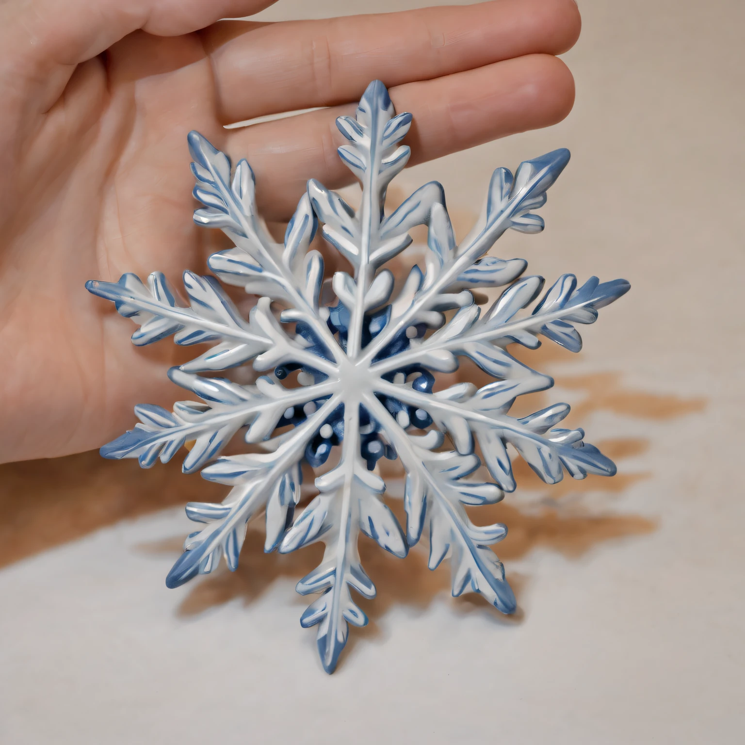 christmas,ceramic snowflake,Close-up cleavage