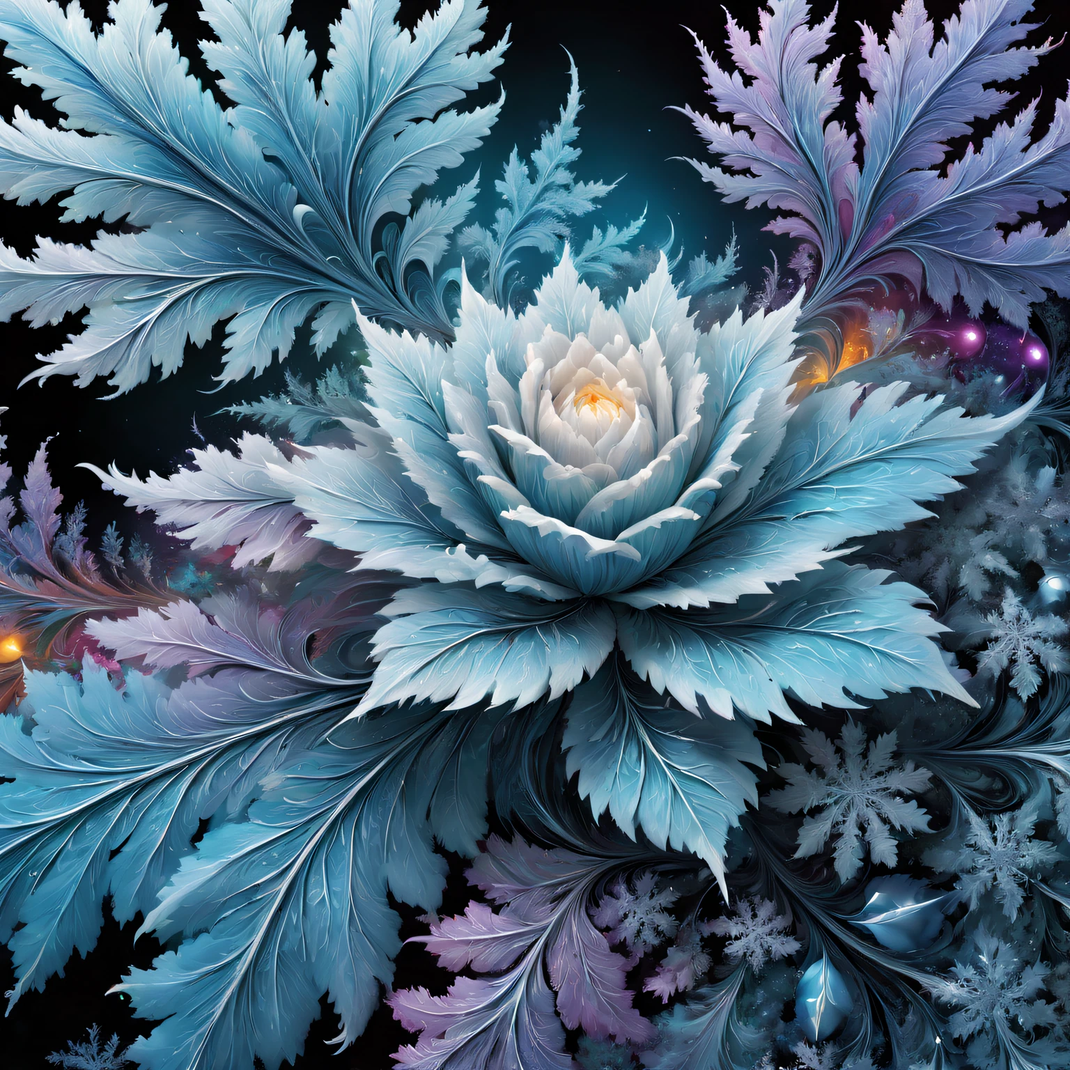 （tmasterpiece，top-quality，Best quality，offcial art，Beauty and aesthetics：1.2），（snowflower），The is very detailed，（s fractal art：1.3），Extremely colorful，Most detailed