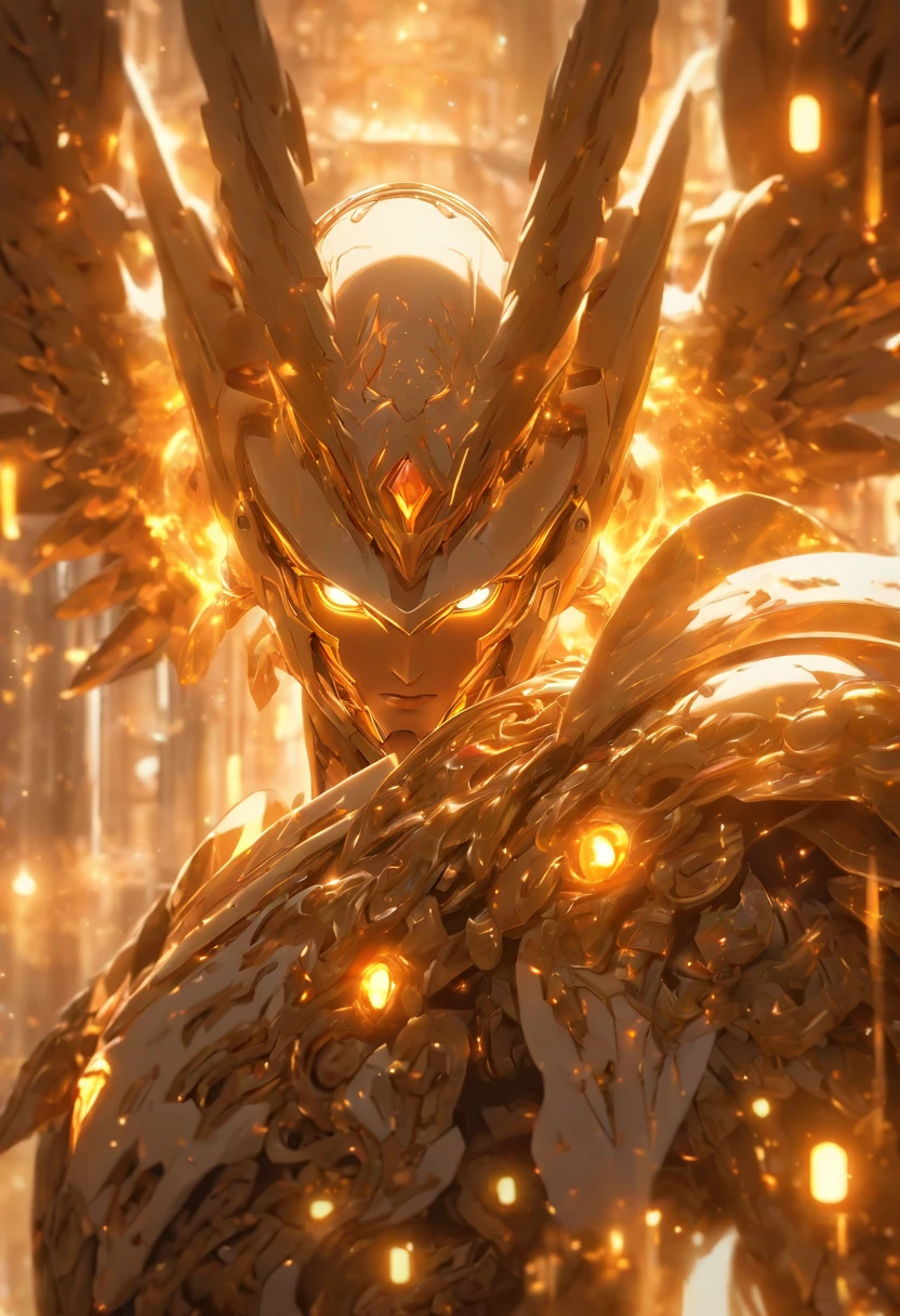 (Full body shot:1.4),(Wide Angle Shot), (Intricate details:1.4), (Masterpiece) , ((Anime Robot, Beautiful White Skin Golem, Angel, 1boy, Magic)), (Perfect Aesthetic Eyes:1.3) , (Detailed Eyes) , (Halo) , (Elden ring:1.4), (Wings:1.3), Glowing, Twintails Hair, Multicolored Hair, (Anatomically Correct Body:1.4) , Angry, (Perfect Face), Saenyo Ancalagon Majestic Guardian Knight | Ultra Detailed Robotic Armor | Cinematic Lighting | Intricate filigree metal design | 16k | Unreal Engine 5 | Octane Render | 3d, (anatomically correct :1.4), (Ultra Detailed, Fantasy Background, Blush, Solo, Fightning Stance), (magic circle:1.3), Lightning Effect, (Ray Tracing), Show Your Ability A.I., (Glowing Eyes) , (Particles Glowing) , 16k Wallpaper, Robot Female, Trending on Pintrest, By Nimox AI, UHD