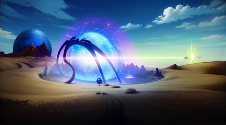 Cartoon scene of giant spider in desert, Screenshots from the 2012 animation, spirits coming out of portal, Screenshot of the animated movie, Epic animation of Energy Man, The glorious land of animation, Kuro anime screenshots, anime opening, Anime beautiful peaceful scene, anime movie screenshot, Anime keyframes, unlimited blade works
