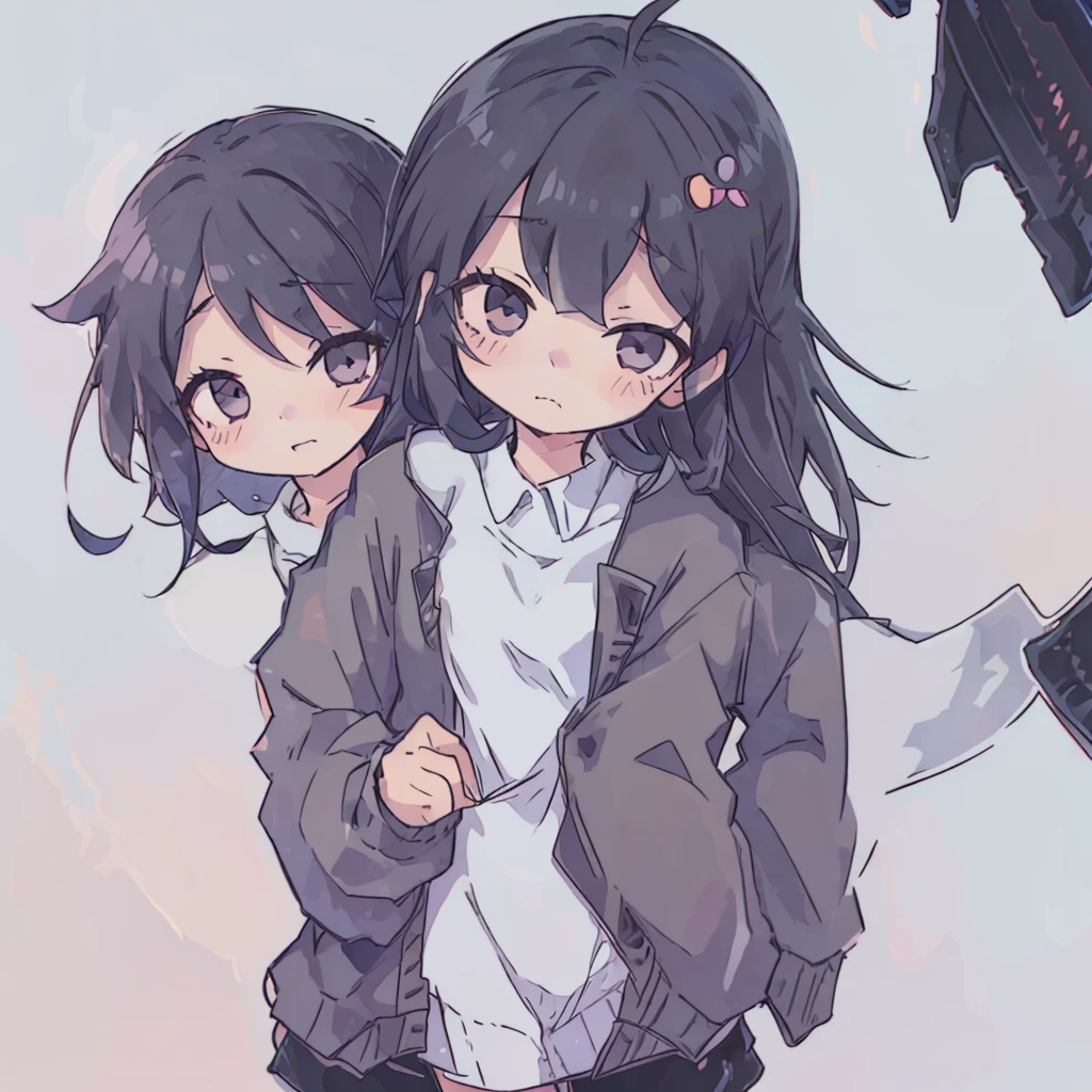 Kawaii chibi twins,black skin,cute hair,kawaii,adorable,kawaii clothes