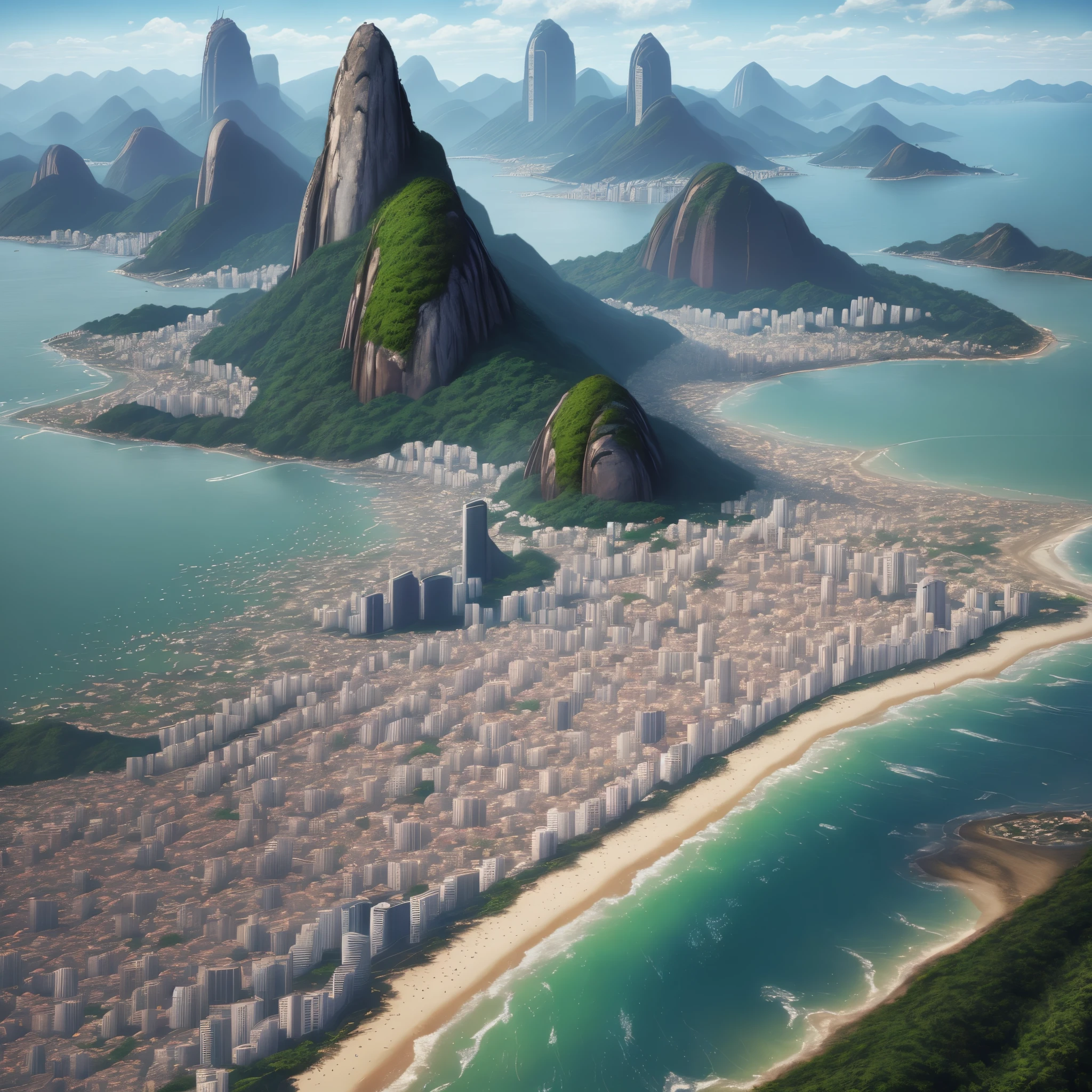Make an ultra realistic image of a landscape in Rio de Janeiro