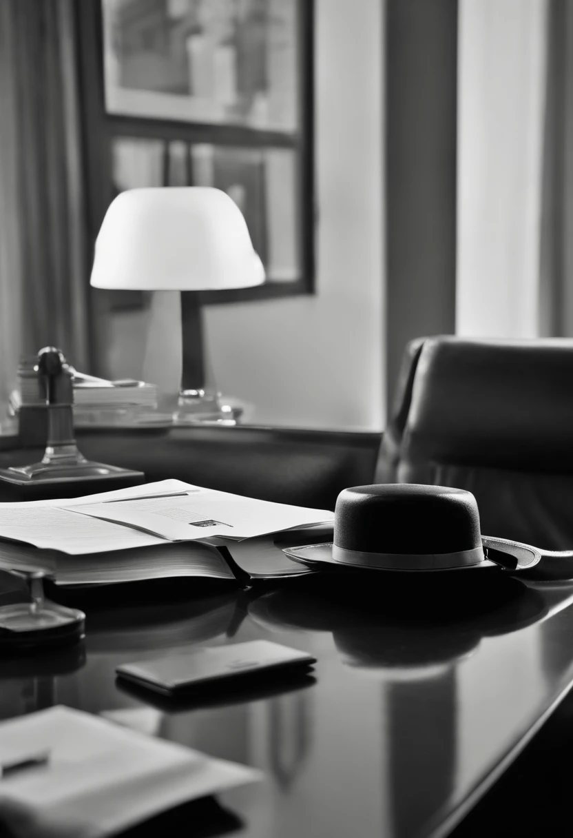 A sleek, professional photo of a well-organized desk with a cup of black coffee and a stack of paperwork,Mad Men TV Series,Don Draper, the enigmatic protagonist of the TV series “Mad Men,” is the epitome of 1960s advertising glamour with a complex and often mysterious persona. He is typically seen in impeccably tailored suits, symbolizing his high status in the advertising world and his attention to appearance as a tool for success. Draper’s classic, handsome features, characterized by a strong jawline and slicked-back hair, add to his charismatic yet inaccessible aura., male