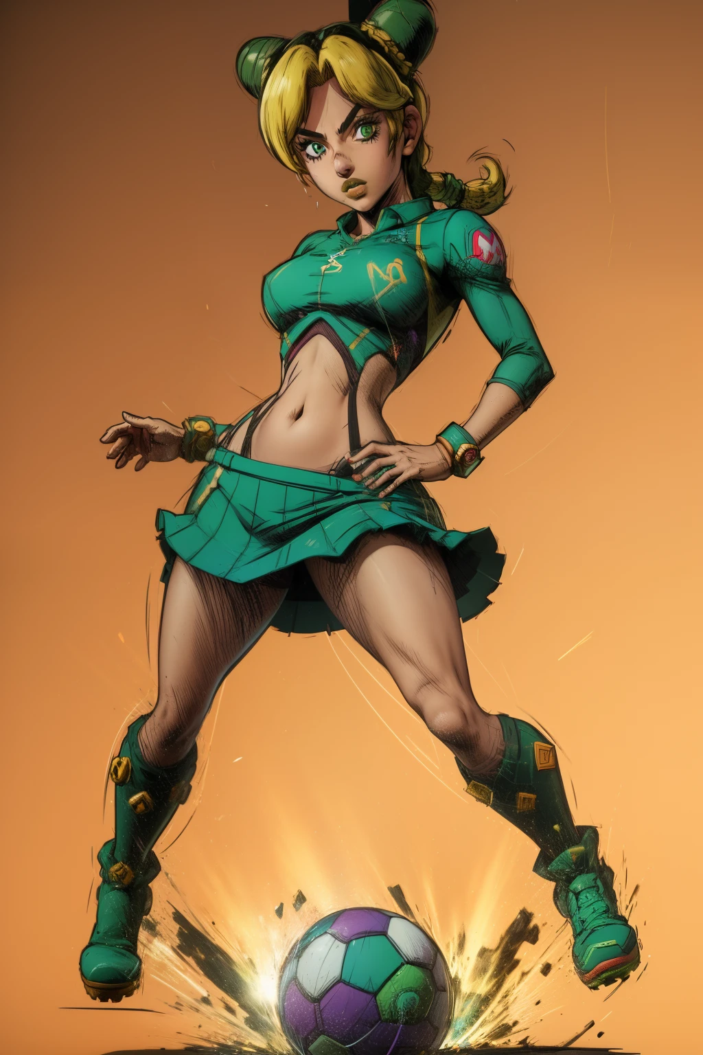 Highly detailed, High Quality, Masterpiece,Mario Striker Style s:
Jolyne_Anime