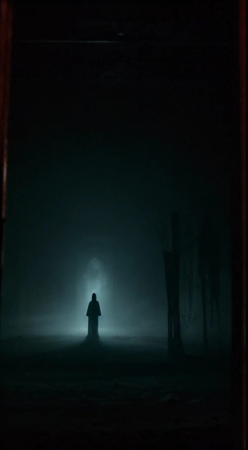 (high quality, dark, horror),ghostly figure, haunted house, spooky atmosphere, eerie presence, chilling vibes, sinister presence, ghostly eyes, shadowy figure, midnight darkness, paranormal activity, supernatural entity, hair-raising, bone-chilling, eerie glow, haunting aura, ghostly silhouette, creepy atmosphere, macabre scene, spine-tingling, hair-raising encounter, otherworldly presence, ghastly vision, spectral figure, unsettling ambiance, ghostly whispers, pitch-black room, haunting presence, spectral eyes, bone-curdling, ghostly apparition, ominous shadows, ghostly ethereal, eerie stillness, terrifying entity, haunting gaze, shrouded in darkness, ghostly manifestation, ominous atmosphere