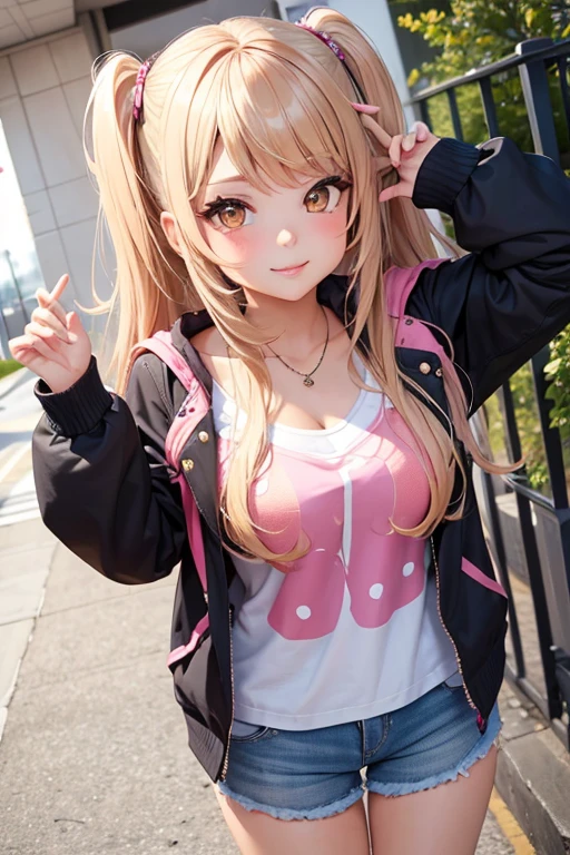 Cute girl with,gyaru style,gyaru hair,gyaru pose