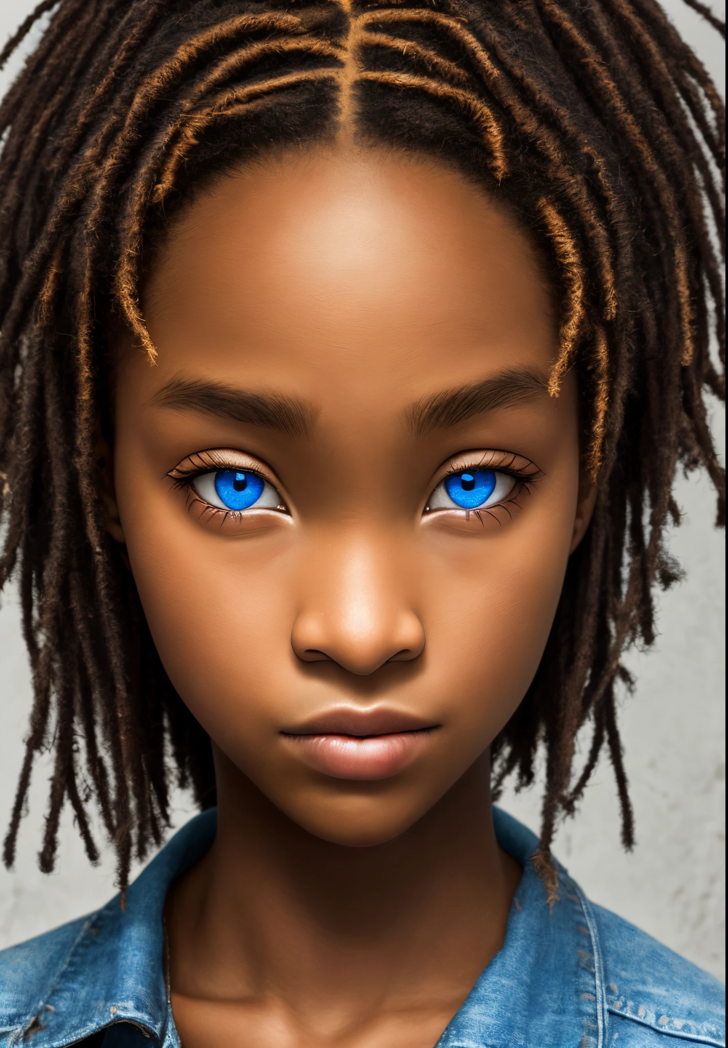black girl blue eyes