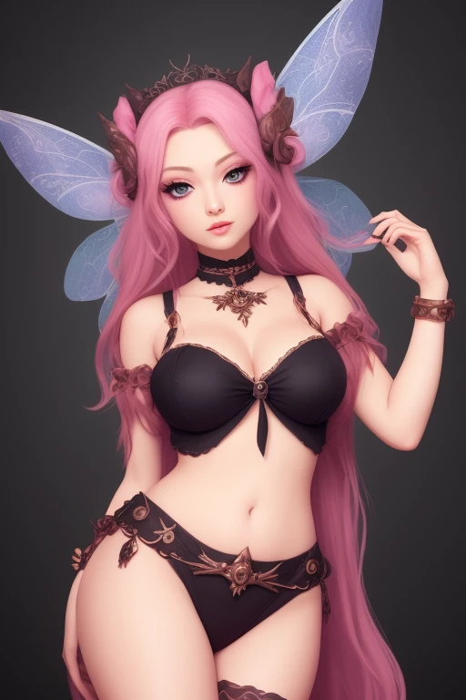 Fat pink sexy dnd dark eyes fairy character