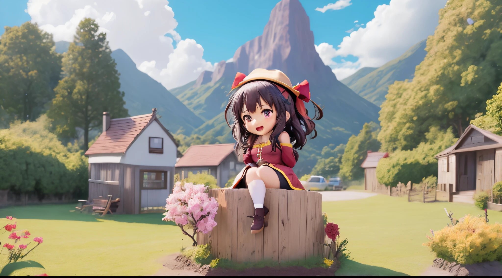megumin com a cara cheio de esperma