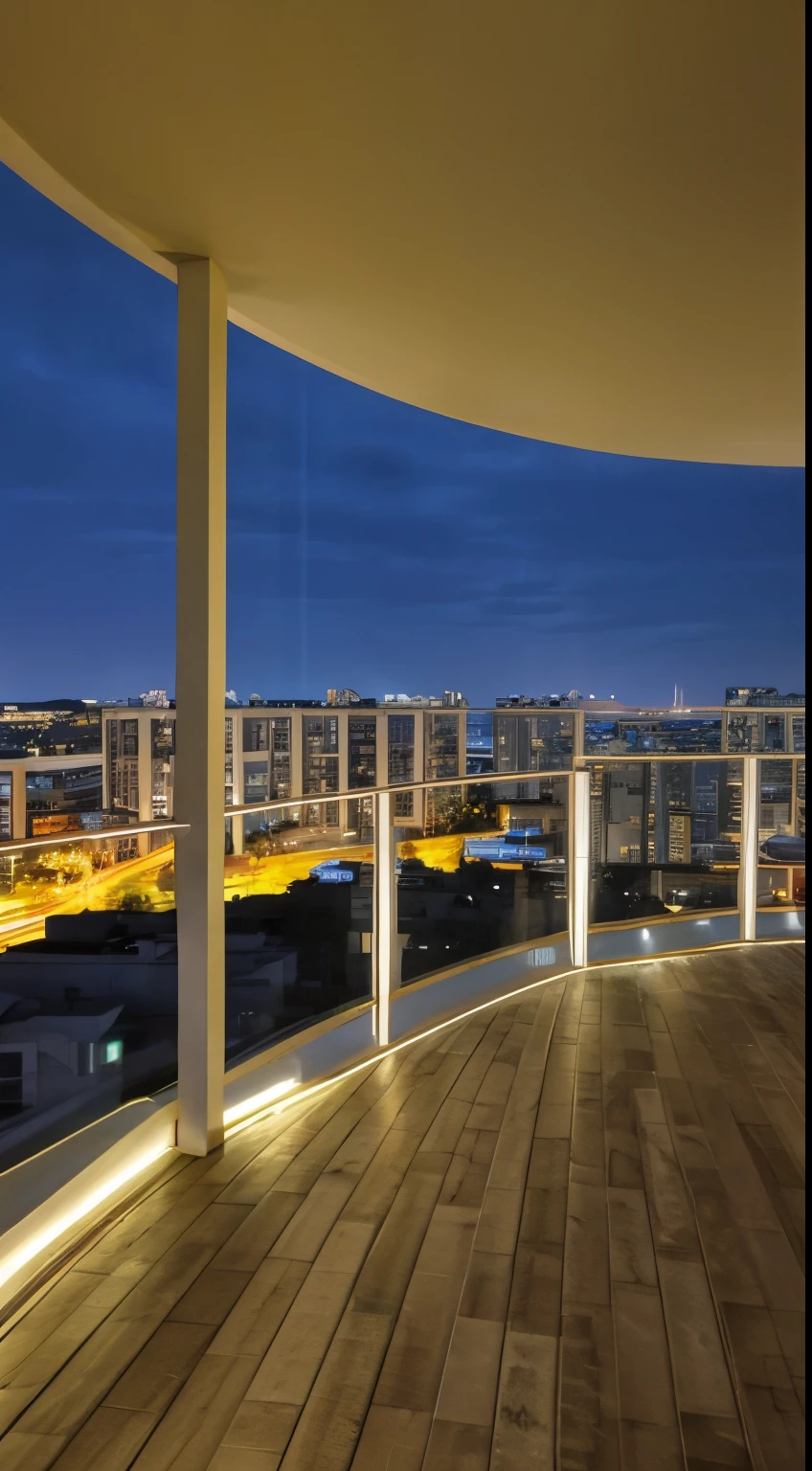 apartment in miami, in the night, pov in room