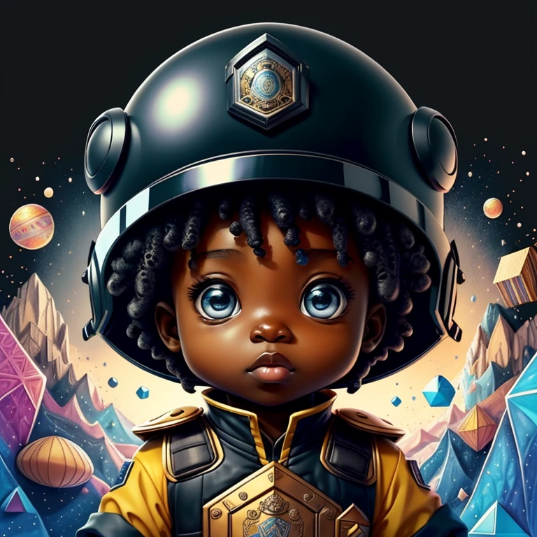 (cute black  with police helmet), Munchkin ,Geometric multidimensional wall portrait, livro de arte, Tchibi,
Yang08k, Beautiful, Colouring,
Obras, of the highest quality, best quality, Arte Oficial, Beautiful and Aesthetic,