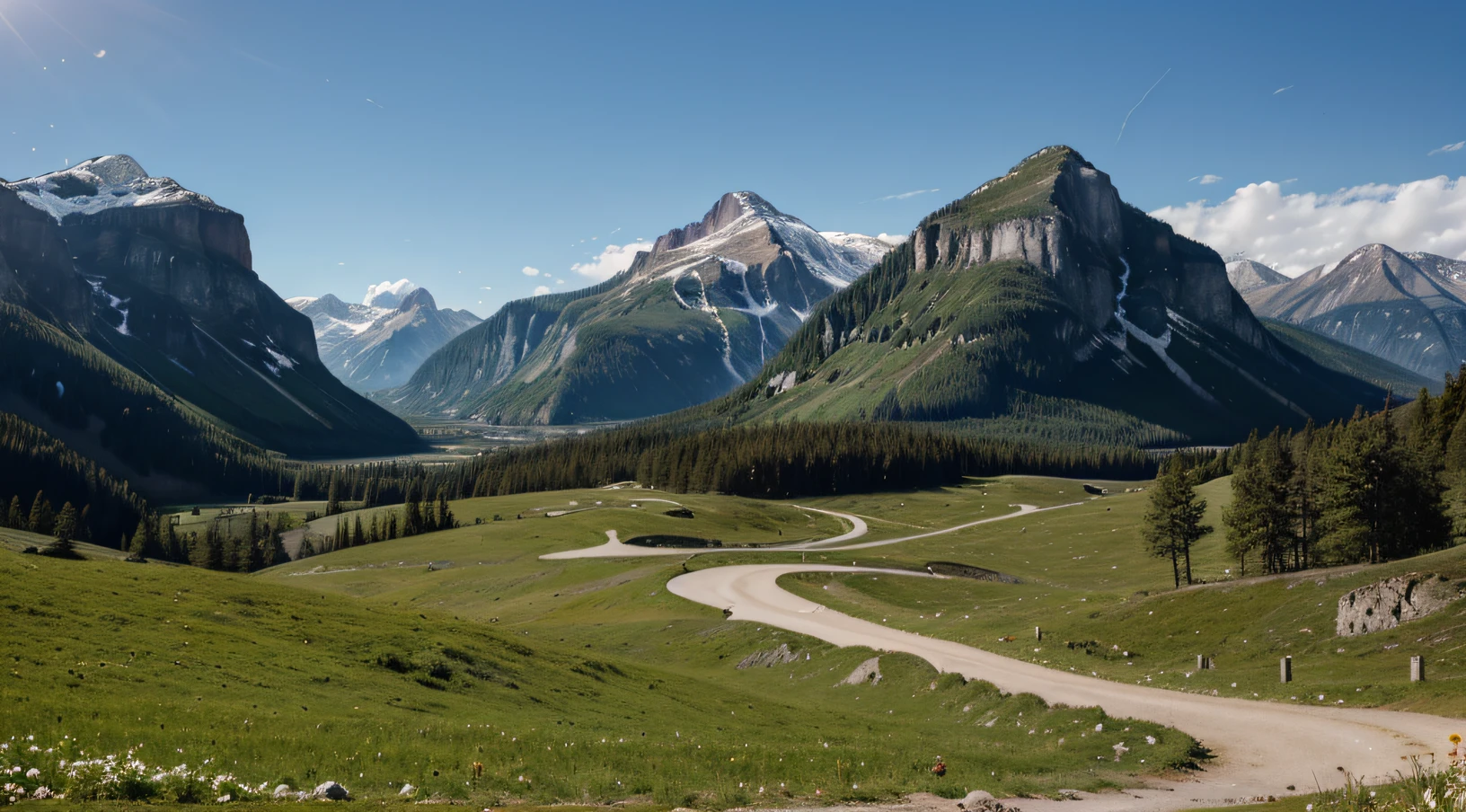 ultra-realistic natural landscape in wide screen resolution