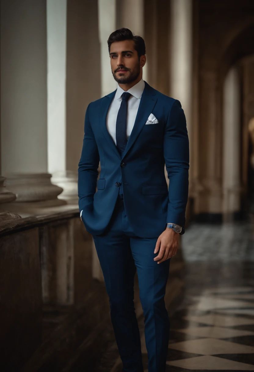 Homem alfad no terno ,24 anos, usando terno e gravata, usando terno e gravata, Detalhe do assunto: vestir terno, usando terno e gravata, vestido com um terno, vestido com um terno, vestir terno, usando vestes e gravatas, terno e gravata, vestir terno, wearing a strict business suit, vestindo ternos azuis, posing for the camera, talking