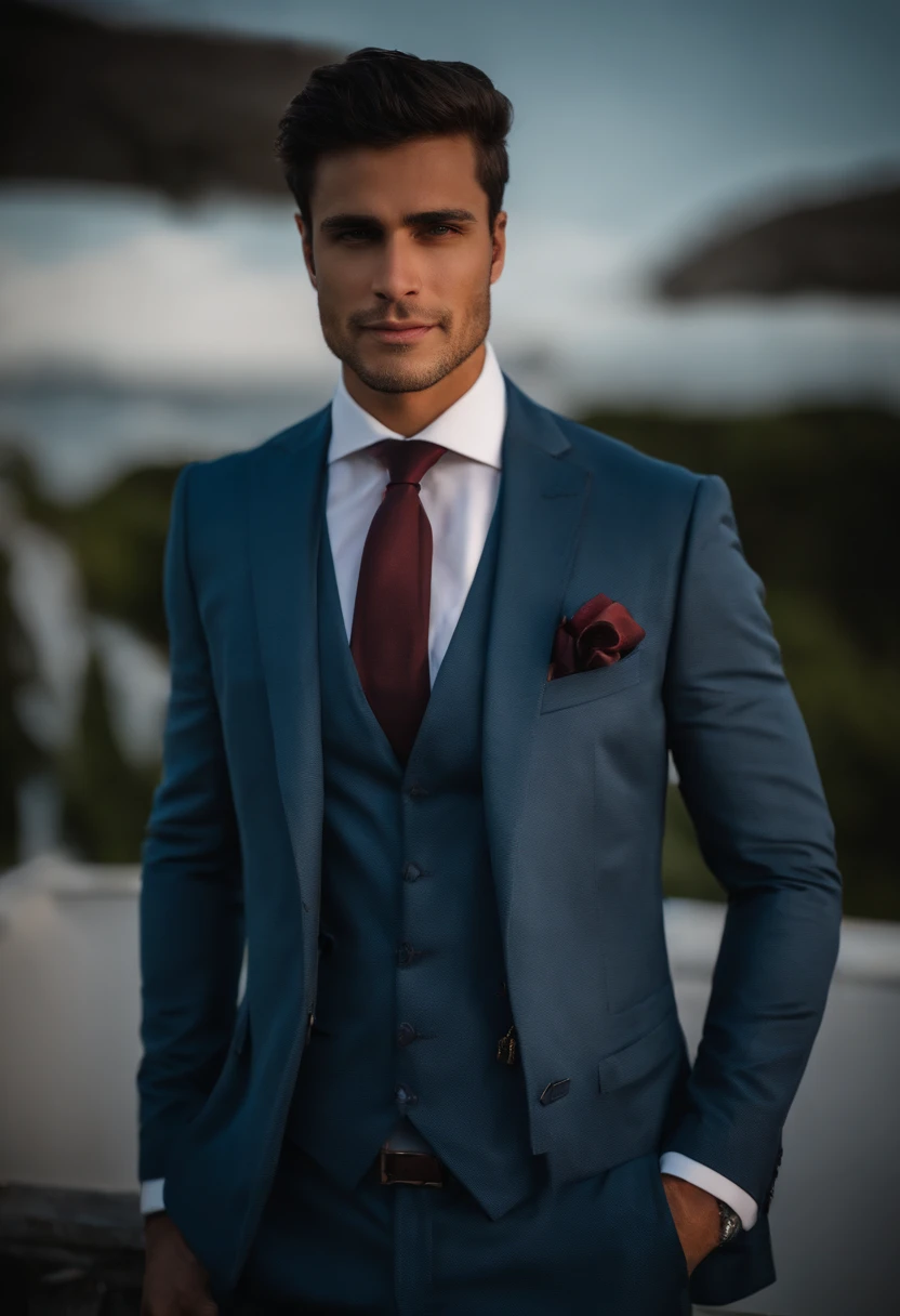 Homem alfad no terno ,24 anos, usando terno e gravata, usando terno e gravata, Detalhe do assunto: vestir terno, usando terno e gravata, vestido com um terno, vestido com um terno, vestir terno, usando vestes e gravatas, terno e gravata, vestir terno, wearing a strict business suit, vestindo ternos azuis, posing for the camera, talking