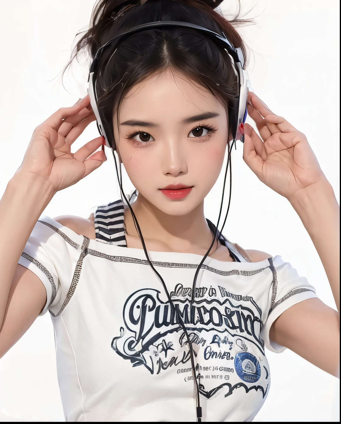 puffy Asian woman with headphones on her head and a white shirt, Jinyoung Canela, Jaeyeon Nam, dilraba dilmurat, 韓国アイドル, Heonhwa Choe, menina coreana, Mulher sul-coreana bonita, wan adorable korean face, Artgerm e Ruan Jia, trending artgerm, Modelo IG | Artgerm, Parque Roseanne do Blackpink