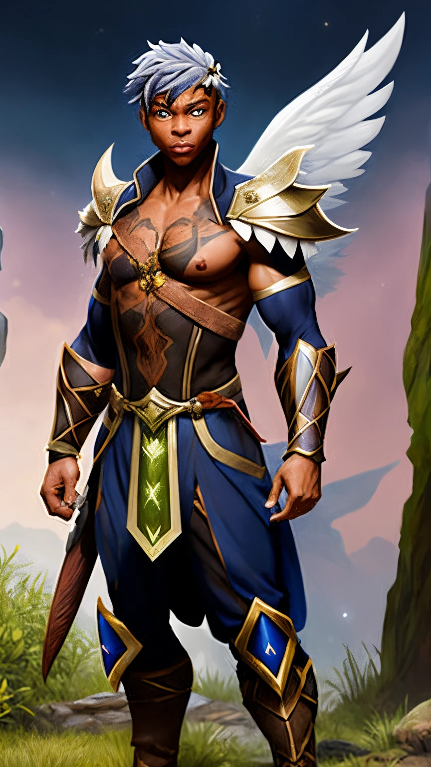 Male fantasy ranger(lightskin with fey and angel features)