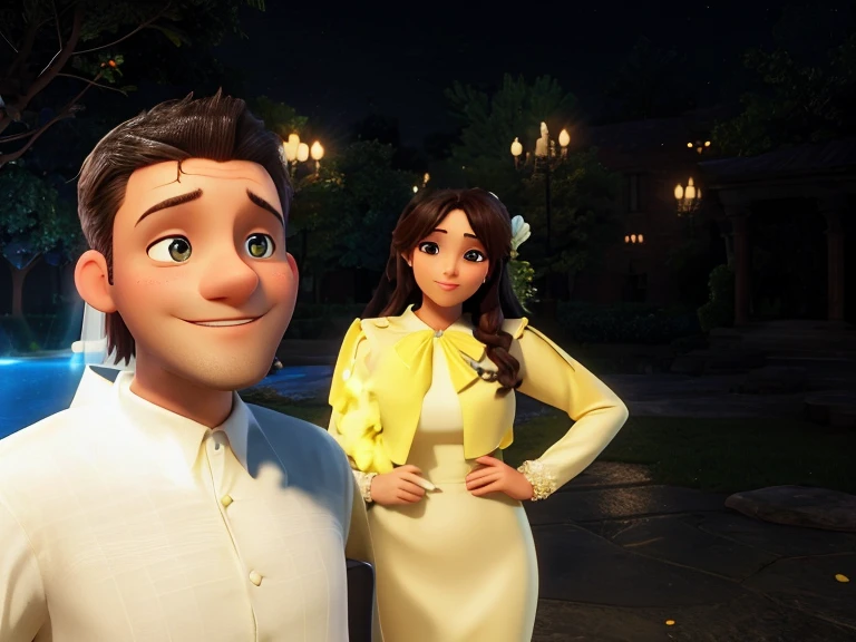 Realistic high quality background 3D wedding romantic couple loveliest
