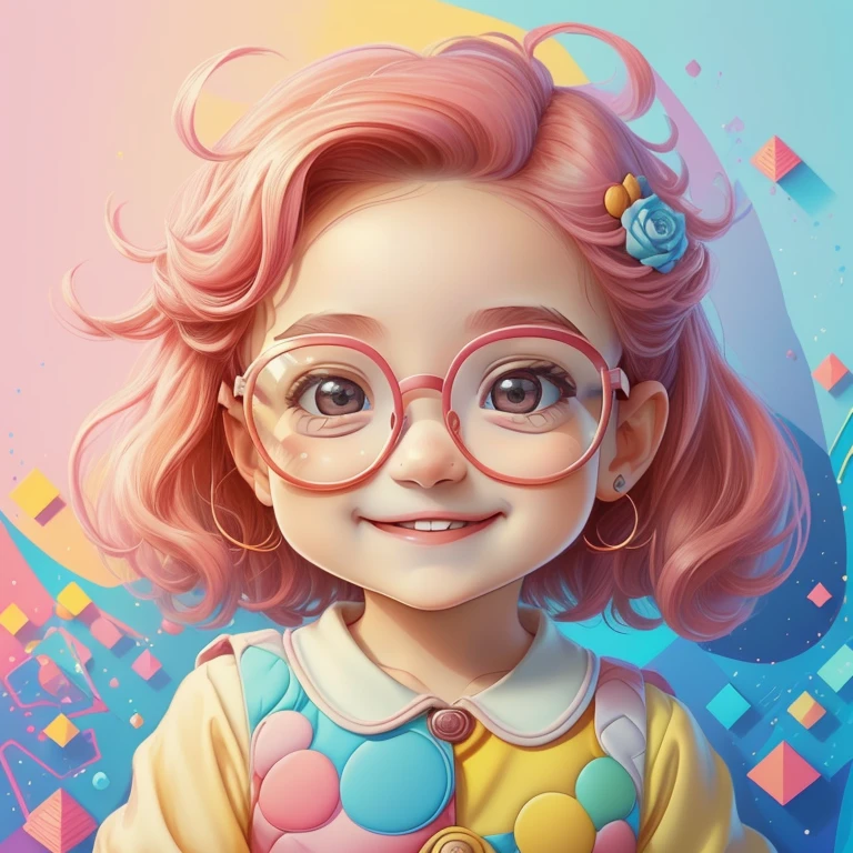 ) ((((cute baby girl with glasses smiling) ((Mikey)) - Criador: Walt Disney2023) ), ,, ( Walt Disney acolchoamento ,multidimensional geometric wall PORTRAIT, arte, Chibi,
Yang08k, lindo, Colouring,Rose
Primary works, qualidade superior, melhor qualidade, Arte Oficial, Beautiful and Aesthetic,)) ), ,, Walt Disney acolchoamento ,multidimensional geometric wall PORTRAIT, arte, Chibi,
Yang08k, lindo, (Colouring, rosa), amarelo ,azul ,vermelho e branco)
Primary works, qualidade superior, melhor qualidade, Arte Oficial, Beautiful and Aesthetic,