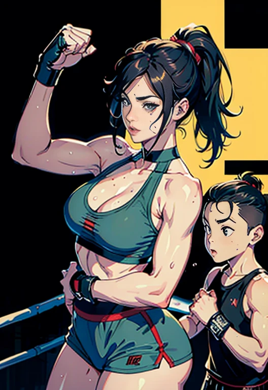 sexy MOM and Son couple, (original) , mom busty and tall perfect legs perfect ass, (very detailed wallpaper) , (best quality) , (masterpiece) , photographic reality, realistic, very detailed illustrations, (1 MILF with ung boy) , beautiful eyes, (delicate faces) , perfect detail, (best lighting) , (super complex details) ,
(boxing girl with boxing boy) , , sweat, heavy breathing, (oppressive attack) , (boxing ring) , athletic sexy mini shorts on mom showing ass, male boxing shorts on boy, perfect detail, perfect fingers, perfect limbs, impact, (shiny skin) , abs, muscles, waistline,boxing shorts, fist fight, black hair, high ponytail, very long hair,
4K unified, (super detailed CG: 1.2) , (8K: 1.2) , realistic, octane rendering, sexy tall mom and smaller son fight training,
