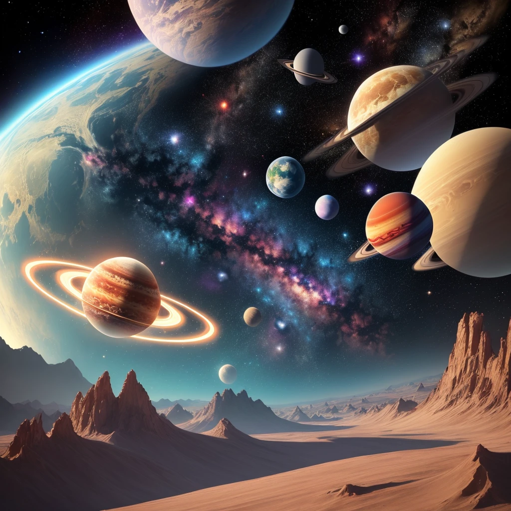Out of space stars planets commets