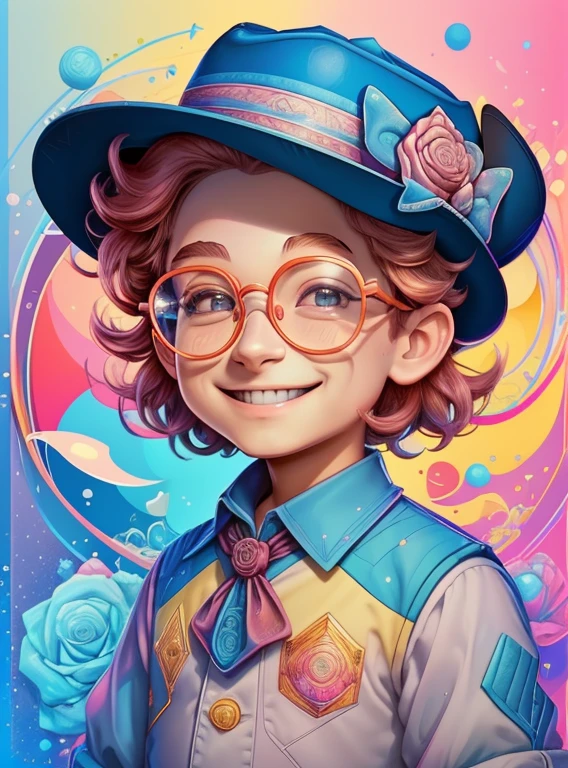 ) ((((beautiful boy with glasses and a hat smiling) ((Mikey)) - Criador: Walt Disney2023) ), ,, ( Walt Disney acolchoamento ,multidimensional geometric wall PORTRAIT, arte, Chibi,
Yang08k, lindo, Colouring,Rose
Primary works, qualidade superior, melhor qualidade, Arte Oficial, Beautiful and Aesthetic,)) ), ,, Walt Disney acolchoamento ,multidimensional geometric wall PORTRAIT, arte, Chibi,
Yang08k, lindo, (Colouring, rosa), amarelo ,azul ,vermelho e branco)
Primary works, qualidade superior, melhor qualidade, Arte Oficial, Beautiful and Aesthetic,