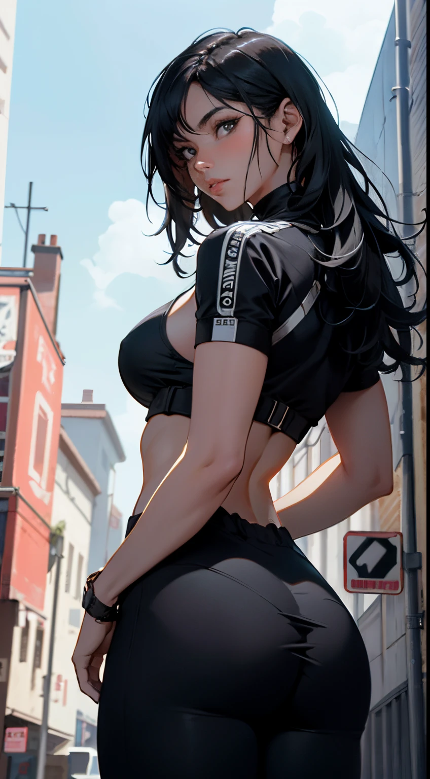 19 year old Iberian woman. She is standing on a balcony over looking the city. She is partially naked. Long black hair flowing. She is well built and toned with very round buttocks
badass look, trending on artstation, sharp focus, studio photo, intricate details, highly detailed, sharp focus, studio photo, intricate details, highly detailed, sf, intricate artwork masterpiece, ominous, matte painting movie poster, golden ratio, trending on cgsociety, intricate, epic, trending on artstation, highly detailed, vibrant, production cinematic character render, ultra high quality model, , film, studio lighting, detailed skin, ultra realistic,sharp features, , film, studio lighting, detailed skin, ultra realistic, sharp features