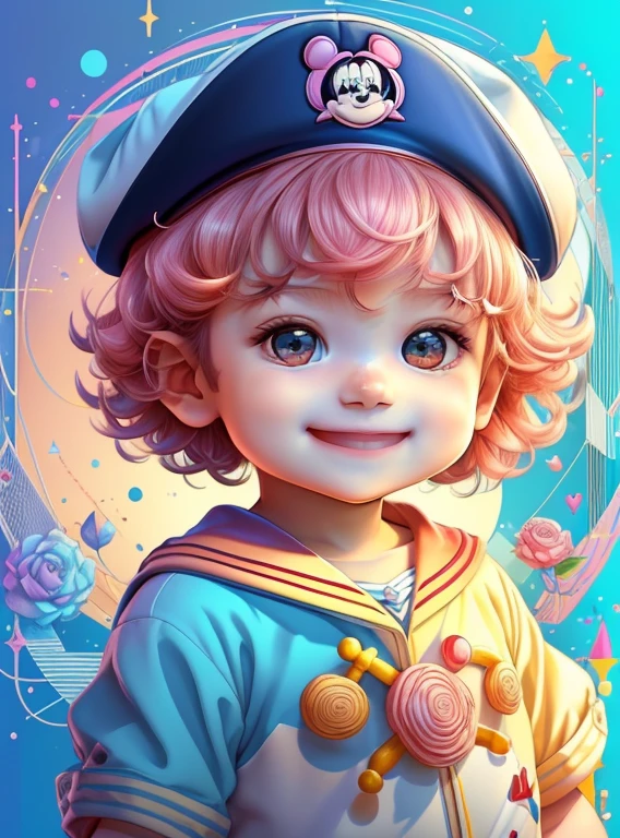 ) ((((cute baby boy with sailor hat smiling) ((Mikey)) - Criador: Walt Disney2023) ), ,, ( Walt Disney acolchoamento ,multidimensional geometric wall PORTRAIT, arte, Chibi,
Yang08k, lindo, Colouring,Rose
Primary works, qualidade superior, melhor qualidade, Arte Oficial, Beautiful and Aesthetic,)) ), ,, Walt Disney acolchoamento ,multidimensional geometric wall PORTRAIT, arte, Chibi,
Yang08k, lindo, (Colouring, rosa), amarelo ,azul ,vermelho e branco)
Primary works, qualidade superior, melhor qualidade, Arte Oficial, Beautiful and Aesthetic,
