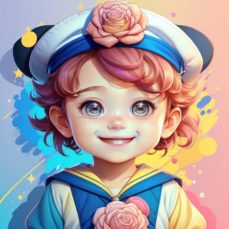 ) ((((cute  with sailor cap smiling) ((Mikey)) - Criador: Walt Disney2023) ), ,, ( Walt Disney acolchoamento ,multidimensional geometric wall PORTRAIT, arte, Chibi,
Yang08k, lindo, Colouring,Rose
Primary works, qualidade superior, melhor qualidade, Arte Oficial, Beautiful and Aesthetic,)) ), ,,  Walt Disney acolchoamento ,multidimensional geometric wall PORTRAIT, arte, Chibi,
Yang08k, lindo, (Colouring, rosa), amarelo ,azul ,vermelho e branco)
Primary works, qualidade superior, melhor qualidade, Arte Oficial, Beautiful and Aesthetic,