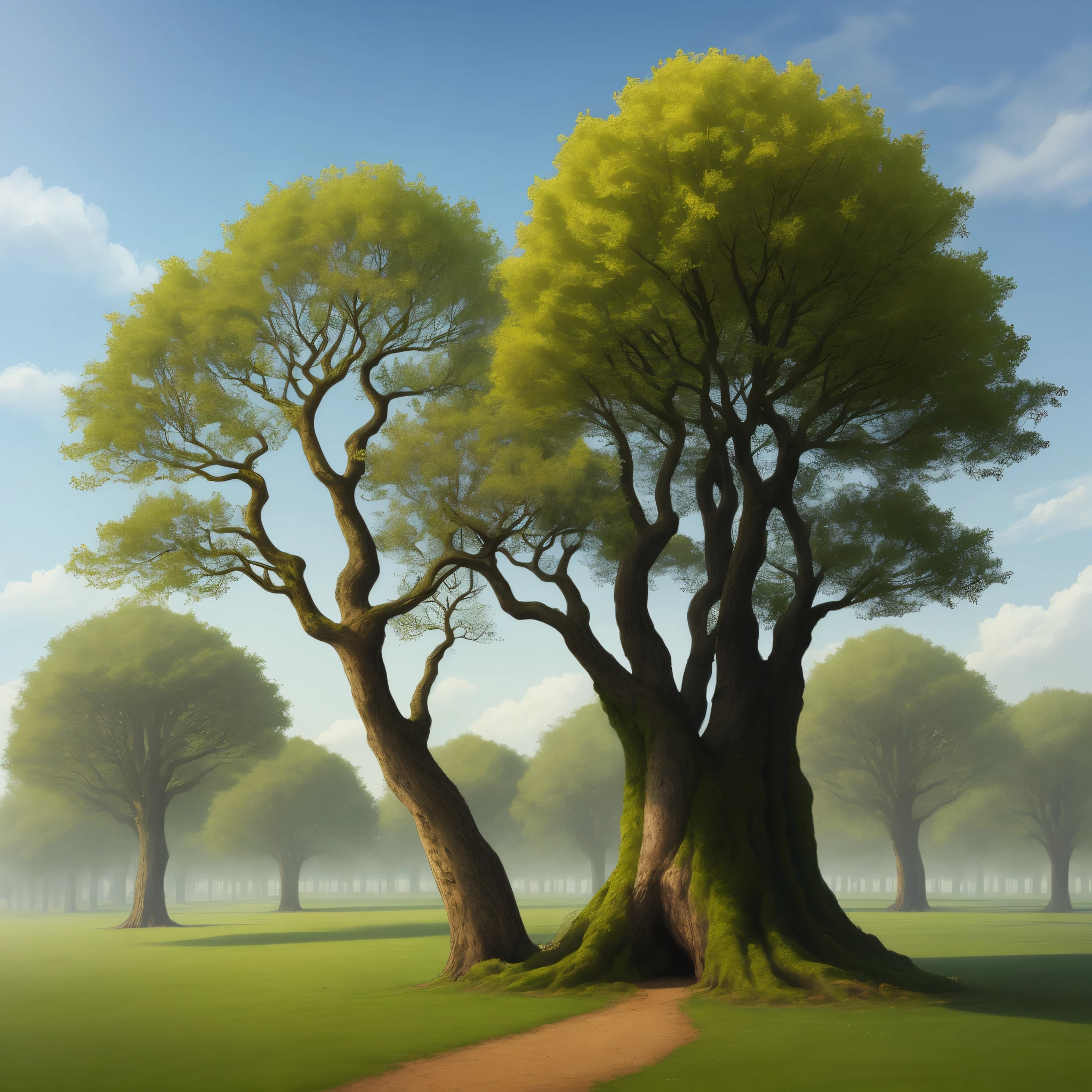 Baum mit Ziegenbart