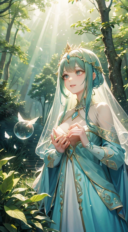 (best quality,highres,masterpiece:1.2),ultra-detailed,realistic,3 elfen girls in the forrest,beautiful detailed eyes,beautiful detailed lips,extremely detailed eyes and face,longeyelashes,shimmering eyes,airy, ethereal radiance,fairytale-like,glowing skin,soft, flowing hair,magical forest,enchanted atmosphere,whispering trees,sunlight filtering through the leaves,moss-covered ground,colorful flowers blooming,dappled sunlight,gentle breeze,jewel-like butterflies dancing,glowing orbs of light,mysterious fog,delicate wings,sparkling tiaras,flowing dresses made of silk,enchanted water stream,playful laughter,magic spells,earthy tones,fantasy world,fairy wings,fairy dust,mystical creatures,nature spirits,fairy tale princesses,enchanted gazes,playful poses,peaceful expressions,harmonious composition,cohesive color palette,mesmerizing details,impeccable craftsmanship,vivid colors,soft, warm lighting,ethereal glow,spellbinding magic.