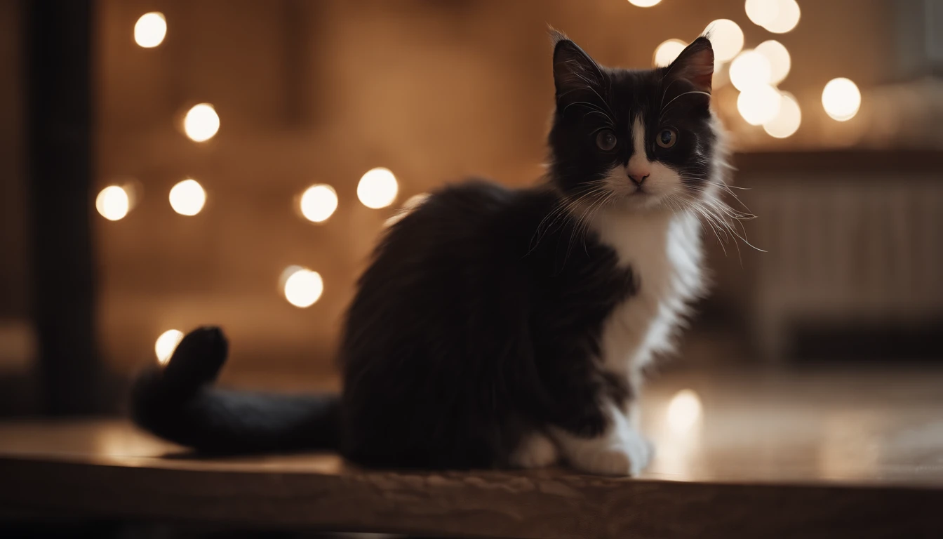 (((32ｋ,high detal,high-detail、​masterpiece,Attention to detail,full body Esbian,独奏))),​masterpiece, top-quality,A kitten,Santa Claus Cosplay