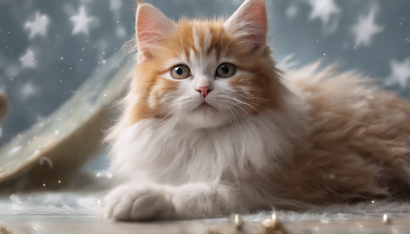 (((32k,high detal,high-detail、masterpiece,Attention to detail,full body Esbian,独奏))),masterpiece, top-quality,A kitten,Santa Claus Cosplay