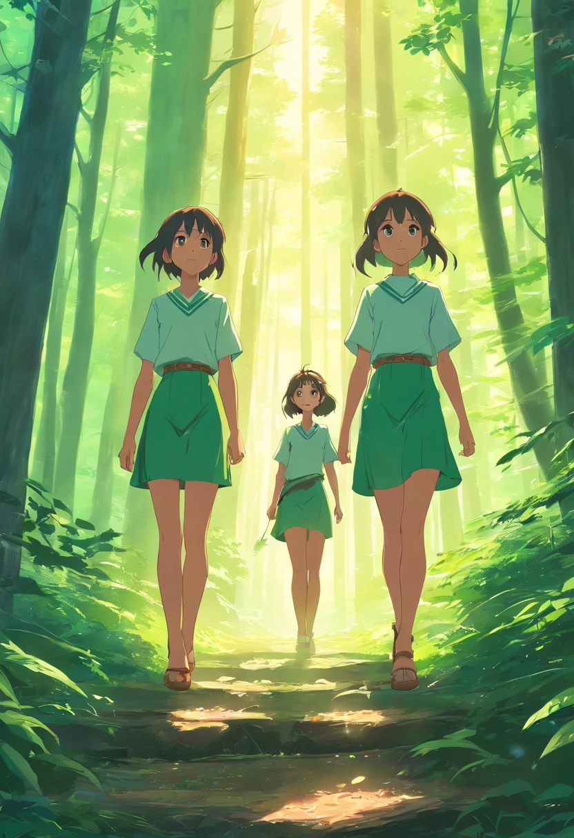 masterpiece, best quality, ultra-detailed, two little girls are looking at a cell phone together, everyone are (bottomless:1.5), All the girls are (naked) from the waist down. 2girls, multiple girls, , navel, (pussy:1.5), thighhighs.