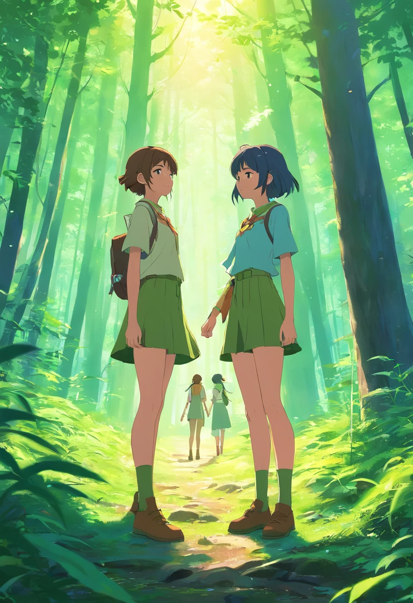 3 elfen girls in the forrest