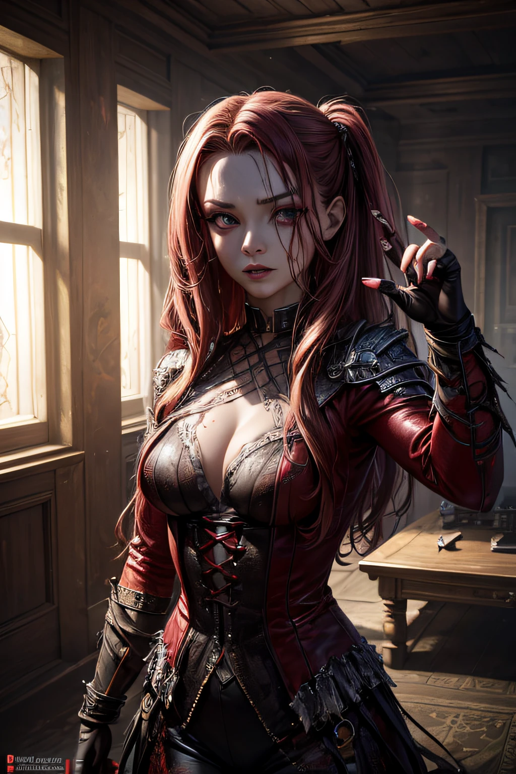 dead rotting bloodthirsty evil zombie, Wanda Maximov a.k.a. Scarlet Witch, bloody, evil look, psychotic, ripped clothes, torn apart costume, wielding black magic, movie accurate costume, combat stance, highly detailed, vibrant appearance, creative behavior, extremly detailed, imaginative, sensual, spontaneous, highest quality, skin texture, intricate details, (cinematic lighting), RAW photo, 8k, masterpiece,best quality,ultra-detailed,very detailed illustrations,extremely detailed,intricate details,highres,super complex details,extremely detailed 8k cg wallpaper,