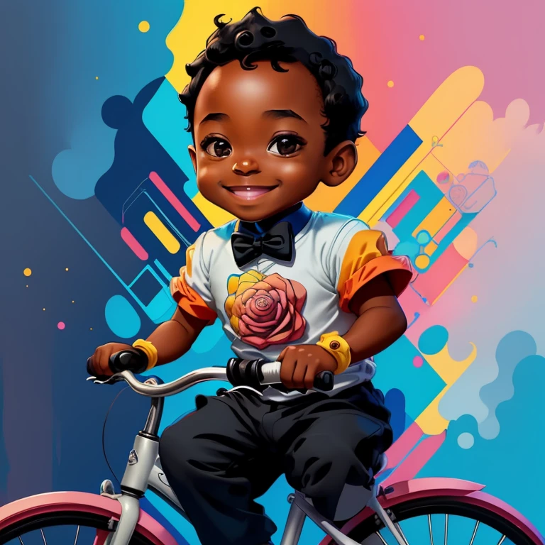 ) ((((cute black baby boy with a bike smiling) ((Mikey)) - Criador: Walt Disney2023) ), ,, ( Walt Disney acolchoamento ,multidimensional geometric wall PORTRAIT, arte, Chibi,
Yang08k, lindo, Colouring,Rose
Primary works, qualidade superior, melhor qualidade, Arte Oficial, Beautiful and Aesthetic,)) ), ,, Walt Disney acolchoamento ,multidimensional geometric wall PORTRAIT, arte, Chibi,
Yang08k, lindo, (Colouring, rosa), amarelo ,azul ,vermelho e branco)
Primary works, qualidade superior, melhor qualidade, Arte Oficial, Beautiful and Aesthetic,
