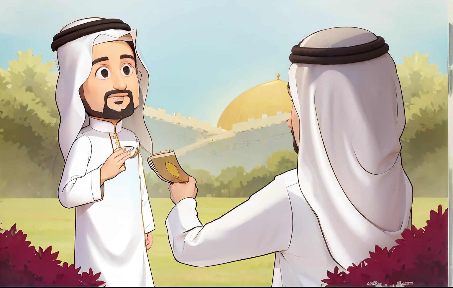 arabic man wear arabic cloth