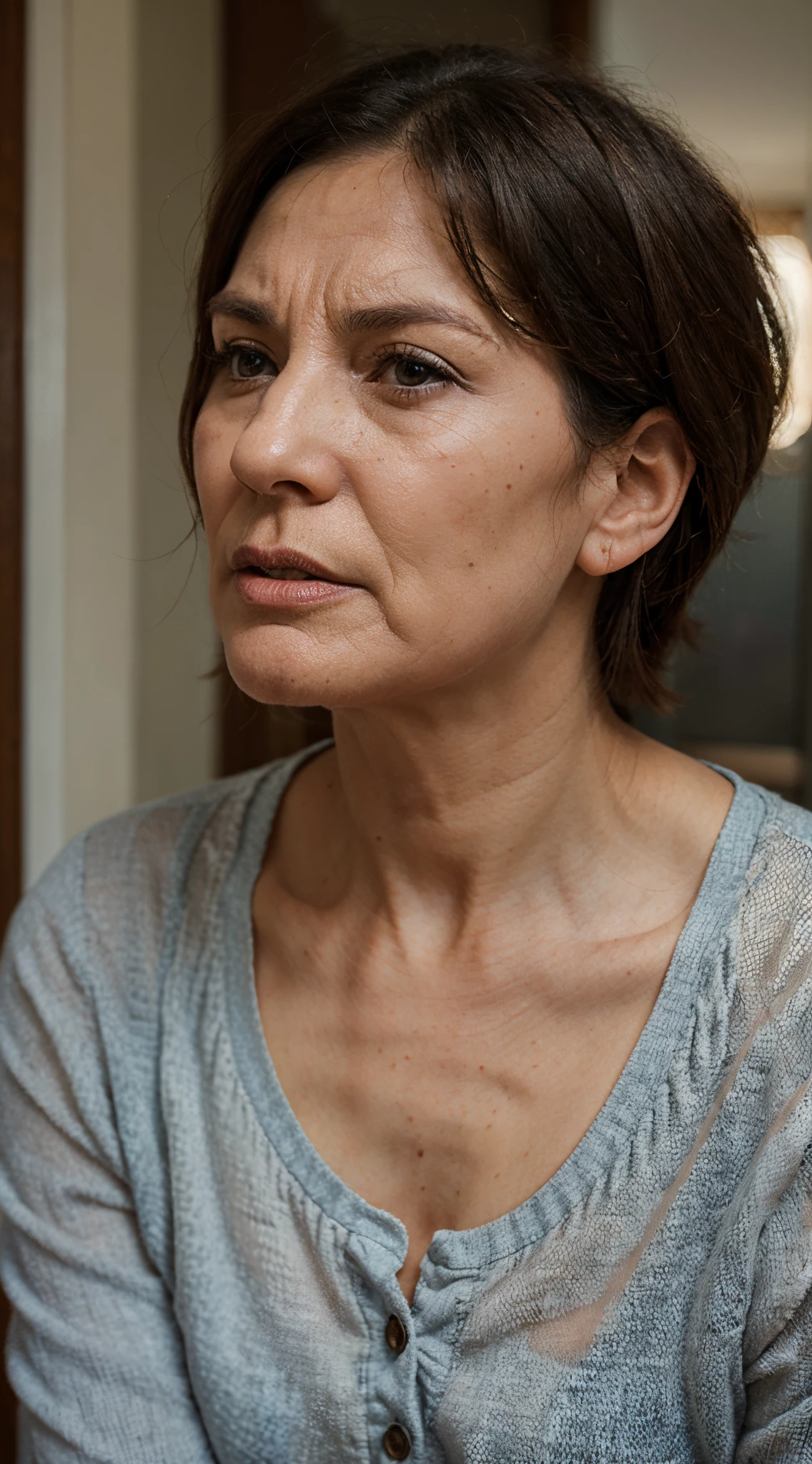 A grandmother upset with