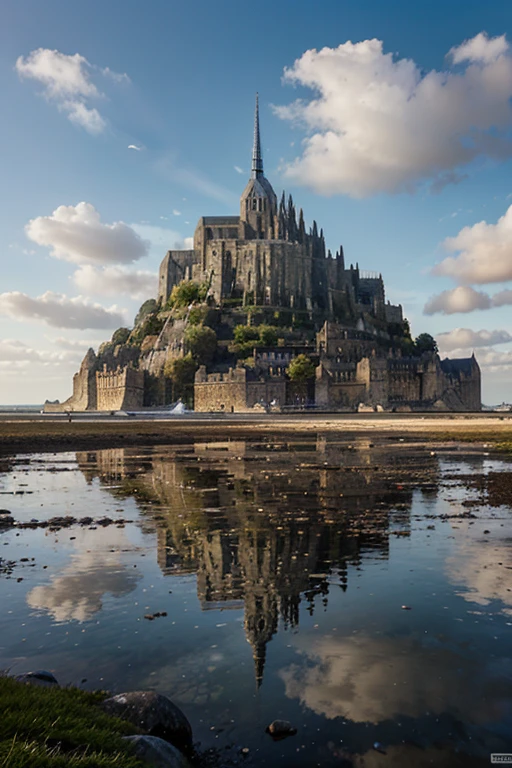 France, le mont saint-Michel, (Septième merveille du monde), ultra realist