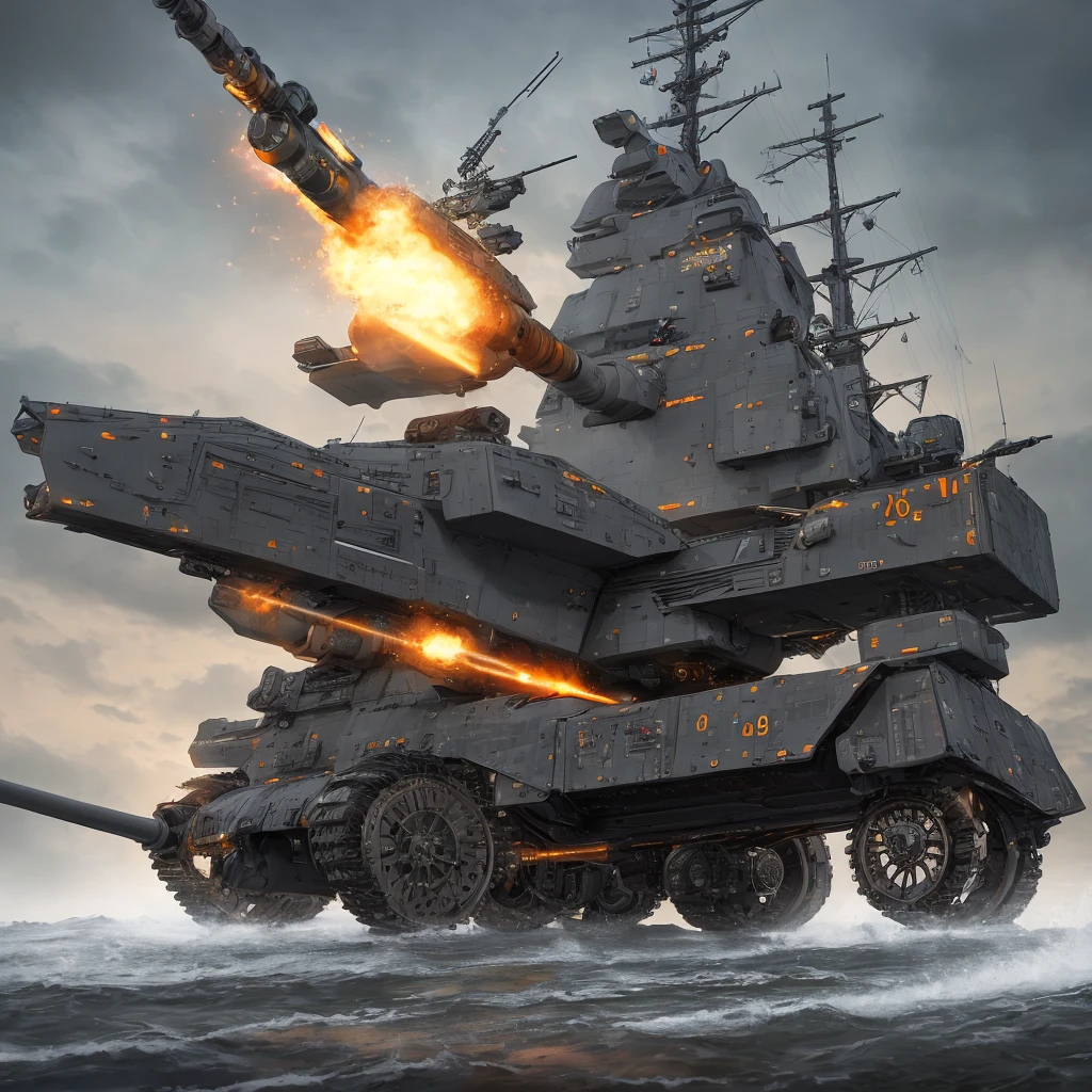 Produce a detailed and visually striking representation of a futuristic war chariot using an AI art bot. Design the chariot with sleek, angular metallic structures, advanced weaponry including labeled sections for mini missiles, an AI system, radiation weapons, and anti-EMP features. Emphasize a modern aesthetic with LED lighting, ensuring a regal and imposing presence. Focus on creating an illustration that not only showcases the chariot's advanced offensive capabilities but also highlights its exceptional defense, portraying it as impenetrable and bulletproof. Additionally, underscore the chariot's ability to traverse uneven terrains seamlessly, incorporating elements that convey stability and adaptability. The goal is to visualize a war chariot that seamlessly blends cutting-edge technology, formidable defense, and versatile mobility, creating a captivating and innovative military asset.