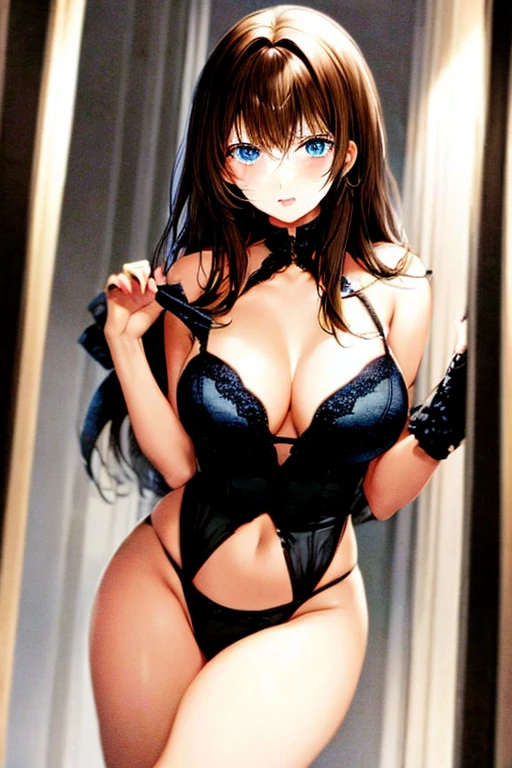 magician girl with brown hair looking at you with emotion