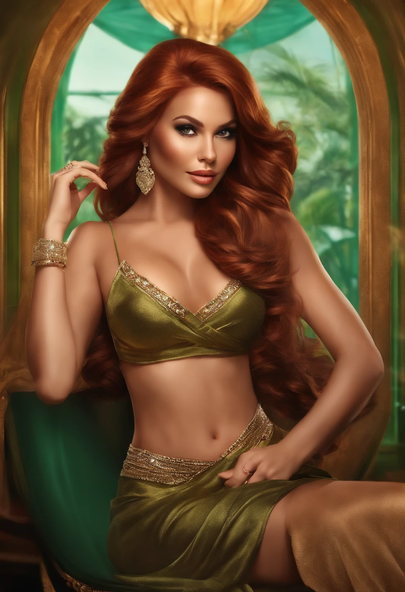 A video of Jasmine attending a high-stakes poker game, skillfully playing her hand with a sly smile.,original,Jasmine, with her flowing auburn hair and captivating emerald eyes, radiates a magnetic allure, her appearance striking a perfect balance between glamorous and approachable. Her figure, a mesmerizing blend of fitness and natural curves, is often adorned in high-end yet tasteful attire, reflecting her luxurious lifestyle funded by her success., female