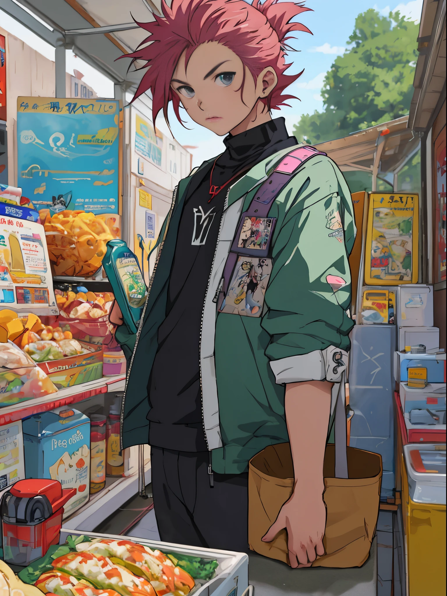 Anime androgynous Stream punk inventor