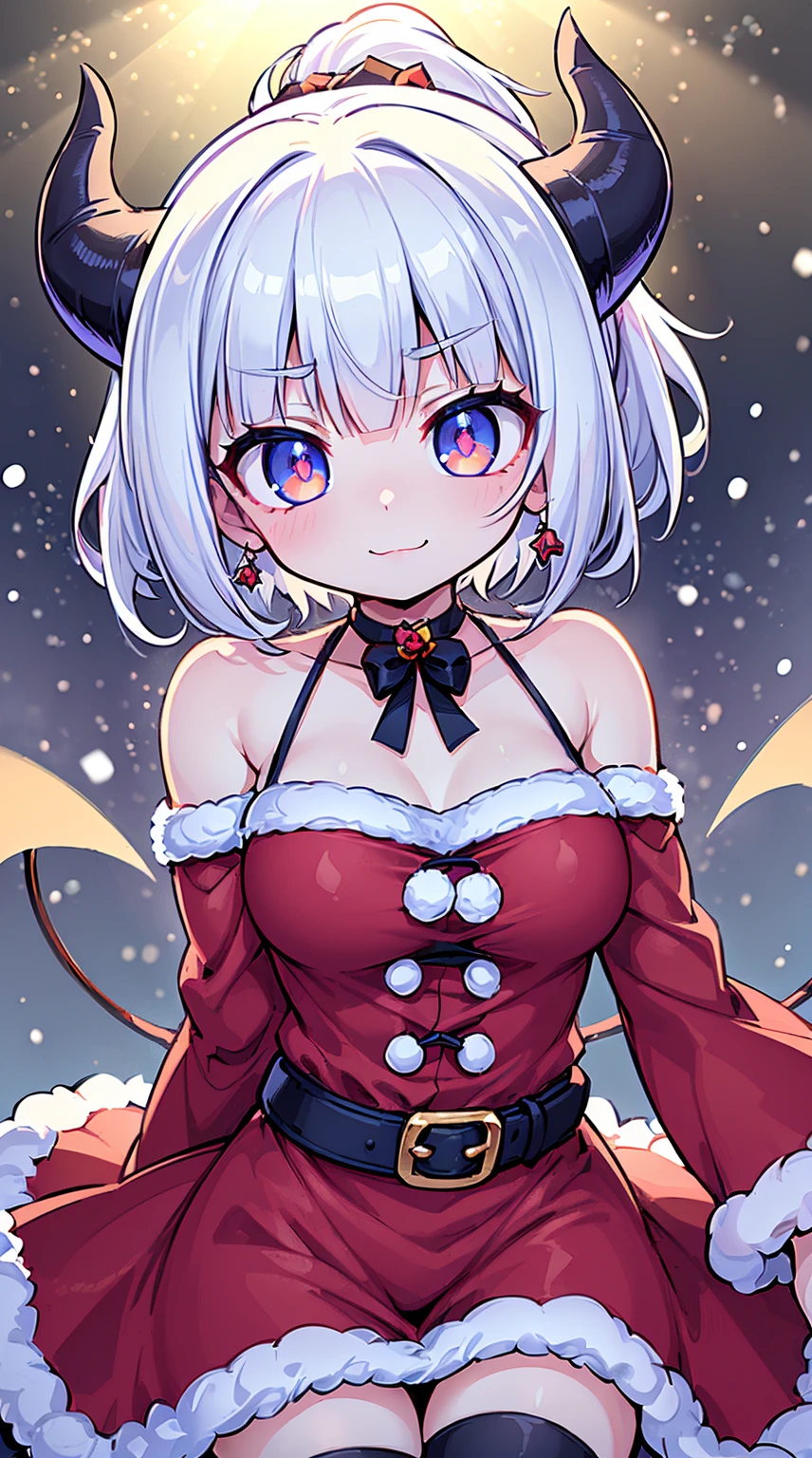 ((( (Winter background), (Snowing), (Christmas theme), (Slutty Santa outfit), ))) BLACKLIGHT, ((NSFW)), ((Medium Boobs)), realistic art, extremely delicate and beautiful, ultra-detailed, (1girl), ((Blue eyes)), floating, detailed light, illustration, dynamic angle, depth of field, ((((milf)))), girly, ((Blue and White hair, multicoloured hair, Blue highlights hair, (Ponytail), hair ornament, hair flower, flower, makeup, braid, smile)), demon eyes, fangs, pale white skin, (((best quality, tall girl, (skindentation), (blur background:0.6), (casual yet stylish, ((Demon Horns)), ), gorgeous, (short hair:1.5), soft lighting, wind, (front light:1.5), surprised, choker, smile, jewelry, earrings))), (ultra high res, best quality,), (8k, raw photo, best quality, masterpiece), technological sense, best quality, masterpiece, illustration,CG ,unity ,wallpaper, official art, Amazing, finely detail, an extremely delicate and beautiful,extremely detailed, highly detailed, sharp focus,rich background, (real person,photograph), ((high detailed skin)), ((( , (crazy eyes:1.3), (wide-eyed:1.2), (glowing eyes), (Demon) ))), (((a close up of a person with a weird face and nails, gothic maiden anime girl, gothic - cyberpunk, cyberpunk horror style, gothic art style, detailed digital anime art, gothic art, demon anime girl, gothic girl face, anime style 4 k, dark art style, anime cyberpunk art, gothic aesthetic, 18 - year - old anime goth girl, gothic horror vibes)))