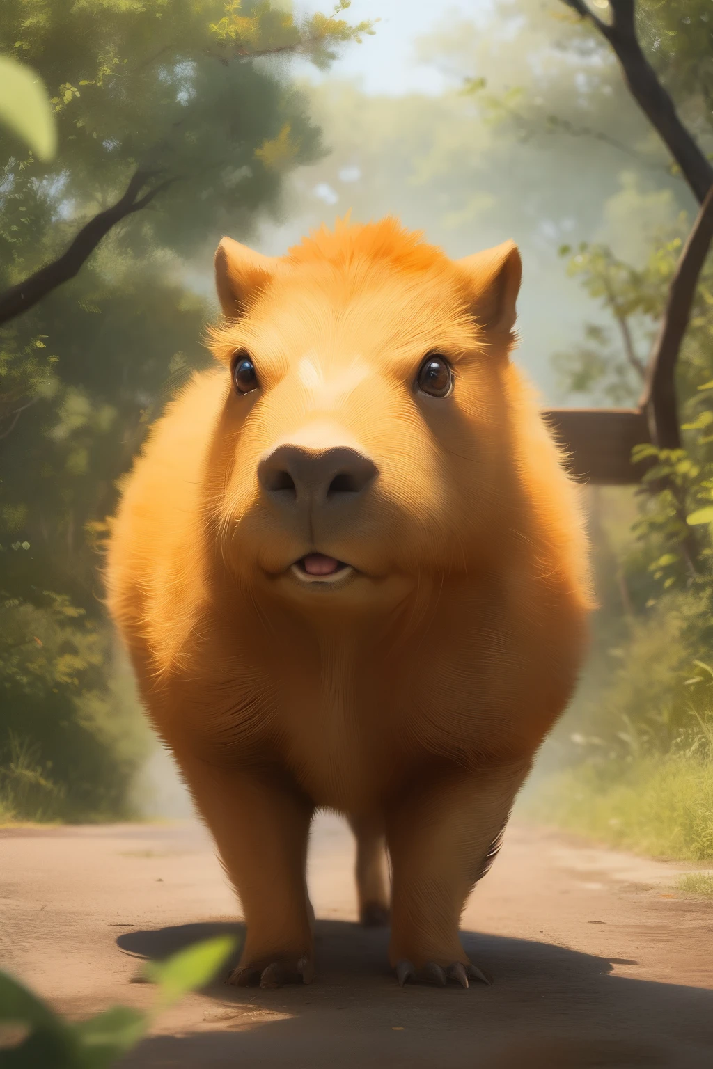 Capybara mixed with a blue avatar