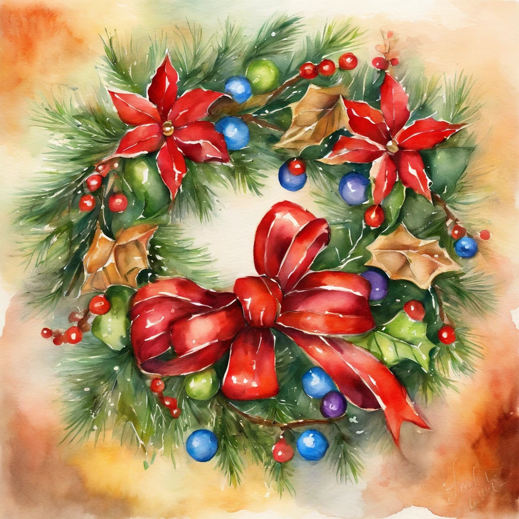 Christmas wreath colorful nice